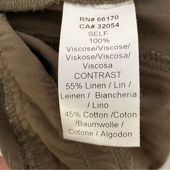 Elevenses by Anthropologie Green Pleated Jogger Pants Trousers Tie Waist Medium - Picture 9 of 10